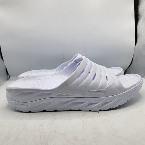 Hoka One One Ora Recovery Slide Mens 14 White Slip On Sandals Slippers - Picture 7 of 13